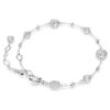 Imber-armband met ronde slijpvorm, wit, gerhodineerd Imber-armband met ronde slijpvorm, wit, gerhodineerd