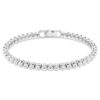 Imber Emily tennisarmband met ronde slijpvorm, wit, gerhodineerd Imber Emily tennisarmband met ronde slijpvorm, wit, gerhodineerd