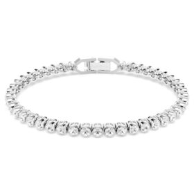 Imber Emily tennisarmband met ronde slijpvorm, wit, gerhodineerd Imber Emily tennisarmband met ronde slijpvorm, wit, gerhodineerd