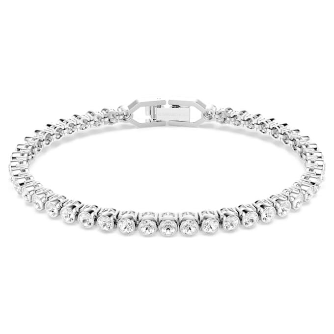 Imber Emily tennisarmband met ronde slijpvorm, wit, gerhodineerd Imber Emily tennisarmband met ronde slijpvorm, wit, gerhodineerd
