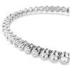 Imber Emily tennisarmband met ronde slijpvorm, wit, gerhodineerd Imber Emily tennisarmband met ronde slijpvorm, wit, gerhodineerd