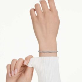 Imber Emily tennisarmband met ronde slijpvorm, zwart, gerhodineerd Imber Emily tennisarmband met ronde slijpvorm, zwart, gerhodineerd
