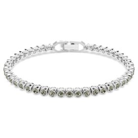 Imber Emily tennisarmband met ronde slijpvorm, zwart, gerhodineerd Imber Emily tennisarmband met ronde slijpvorm, zwart, gerhodineerd