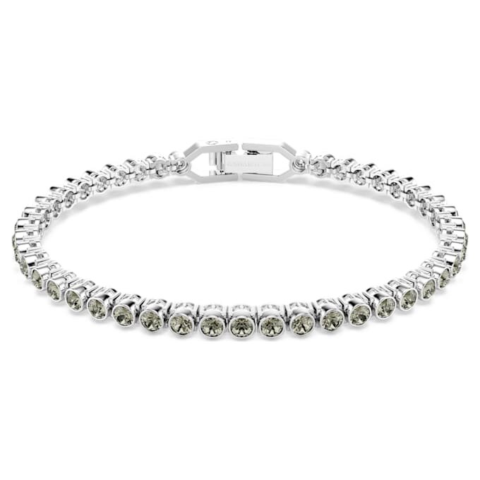 Imber Emily tennisarmband met ronde slijpvorm, zwart, gerhodineerd Imber Emily tennisarmband met ronde slijpvorm, zwart, gerhodineerd
