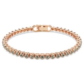 Imber Emily tennisarmband met ronde slijpvorm, zwart, roségoudkleurig verguld Imber Emily tennisarmband met ronde slijpvorm, zwart, roségoudkleurig verguld