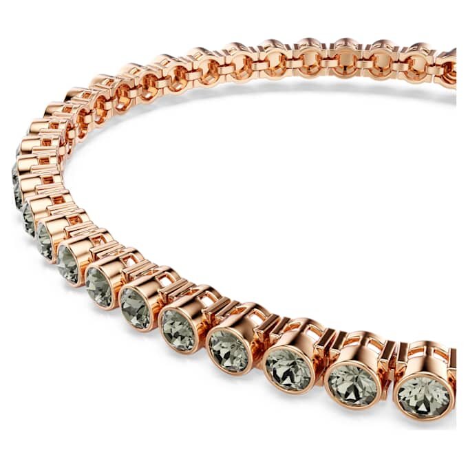 Imber Emily tennisarmband met ronde slijpvorm, zwart, roségoudkleurig verguld Imber Emily tennisarmband met ronde slijpvorm, zwart, roségoudkleurig verguld