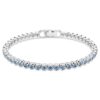 Imber Emily tennisarmband, rond geslepen, blauw, gerhodineerd Imber Emily tennisarmband, rond geslepen, blauw, gerhodineerd