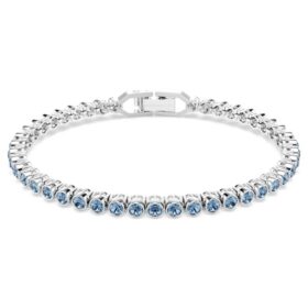 Imber Emily tennisarmband, rond geslepen, blauw, gerhodineerd Imber Emily tennisarmband, rond geslepen, blauw, gerhodineerd