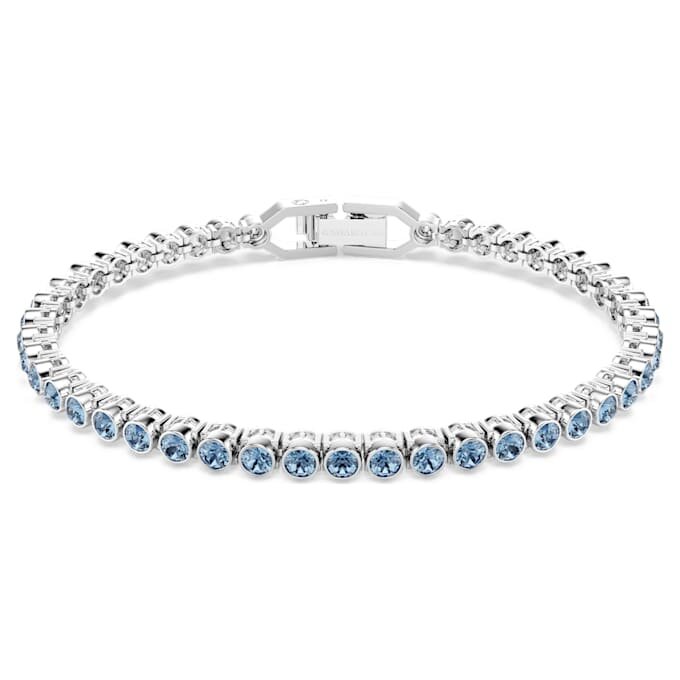 Imber Emily tennisarmband, rond geslepen, blauw, gerhodineerd Imber Emily tennisarmband, rond geslepen, blauw, gerhodineerd