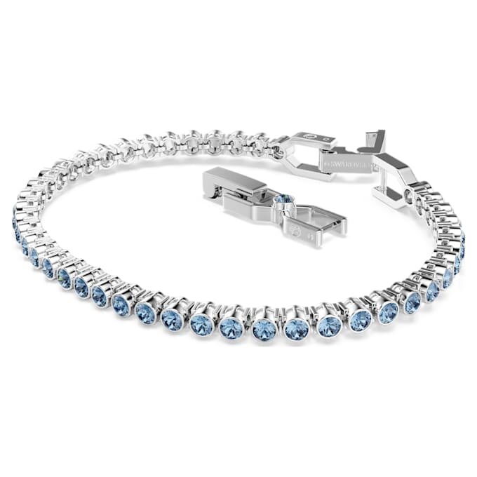 Imber Emily tennisarmband, rond geslepen, blauw, gerhodineerd Imber Emily tennisarmband, rond geslepen, blauw, gerhodineerd