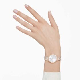 Imber-horloge, Swiss Made, metalen armband, roségoudkleurig, roségoudkleurige afwerking