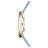 Imber ovaal horloge, Swiss Made, leren band, blauw, champagnekleurige afwerking Imber ovaal horloge, Swiss Made, leren band, blauw, champagnekleurige afwerking