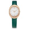 Imber ovaal horloge, Swiss Made, leren band, groen, roségoudkleurige afwerking Imber ovaal horloge, Swiss Made, leren band, groen, roségoudkleurige afwerking