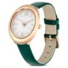 Imber ovaal horloge, Swiss Made, leren band, groen, roségoudkleurige afwerking Imber ovaal horloge, Swiss Made, leren band, groen, roségoudkleurige afwerking