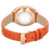 Imber ovaal horloge, Swiss Made, leren band, oranje, roségoudkleurige afwerking Imber ovaal horloge, Swiss Made, leren band, oranje, roségoudkleurige afwerking