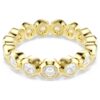 Imber-ring, ronde slijpvorm, wit, verguld Imber-ring, ronde slijpvorm, wit, verguld