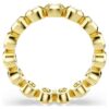 Imber-ring, ronde slijpvorm, wit, verguld Imber-ring, ronde slijpvorm, wit, verguld
