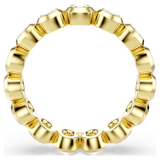 Imber-ring, ronde slijpvorm, wit, verguld Imber-ring, ronde slijpvorm, wit, verguld