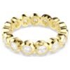 Imber-ring, ronde slijpvorm, wit, verguld Imber-ring, ronde slijpvorm, wit, verguld