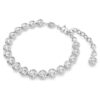 Imber tennisarmband met ronde slijpvorm, wit, gerhodineerd Imber tennisarmband met ronde slijpvorm, wit, gerhodineerd