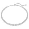 Imber tennisketting met ronde slijpvorm, wit, gerhodineerd Imber tennisketting met ronde slijpvorm, wit, gerhodineerd