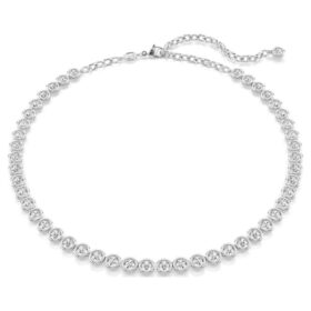 Imber tennisketting met ronde slijpvorm, wit, gerhodineerd Imber tennisketting met ronde slijpvorm, wit, gerhodineerd