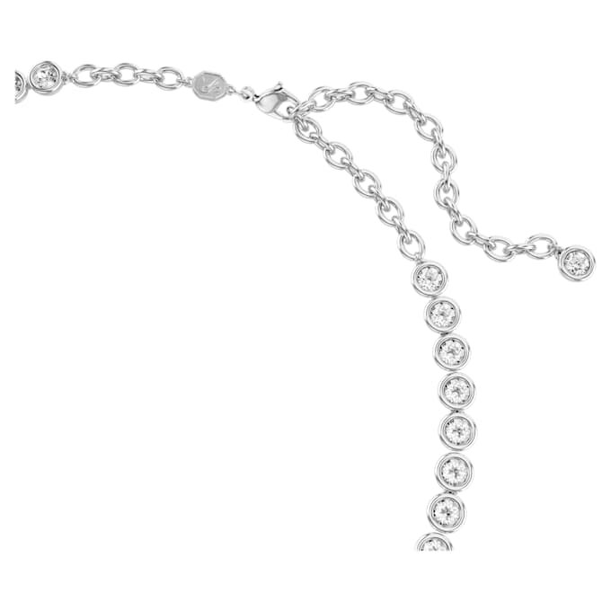 Imber tennisketting met ronde slijpvorm, wit, gerhodineerd Imber tennisketting met ronde slijpvorm, wit, gerhodineerd