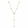 Imber Y-ketting, ronde slijpvorm, wit, verguld Imber Y-ketting, ronde slijpvorm, wit, verguld