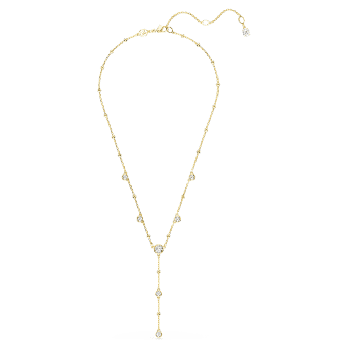 Imber Y-ketting, ronde slijpvorm, wit, verguld Imber Y-ketting, ronde slijpvorm, wit, verguld