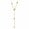 Imber Y-ketting, ronde slijpvorm, wit, verguld Imber Y-ketting, ronde slijpvorm, wit, verguld