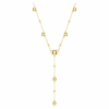 Imber Y-ketting, ronde slijpvorm, wit, verguld Imber Y-ketting, ronde slijpvorm, wit, verguld