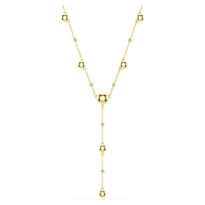 Imber Y-ketting, ronde slijpvorm, wit, verguld Imber Y-ketting, ronde slijpvorm, wit, verguld