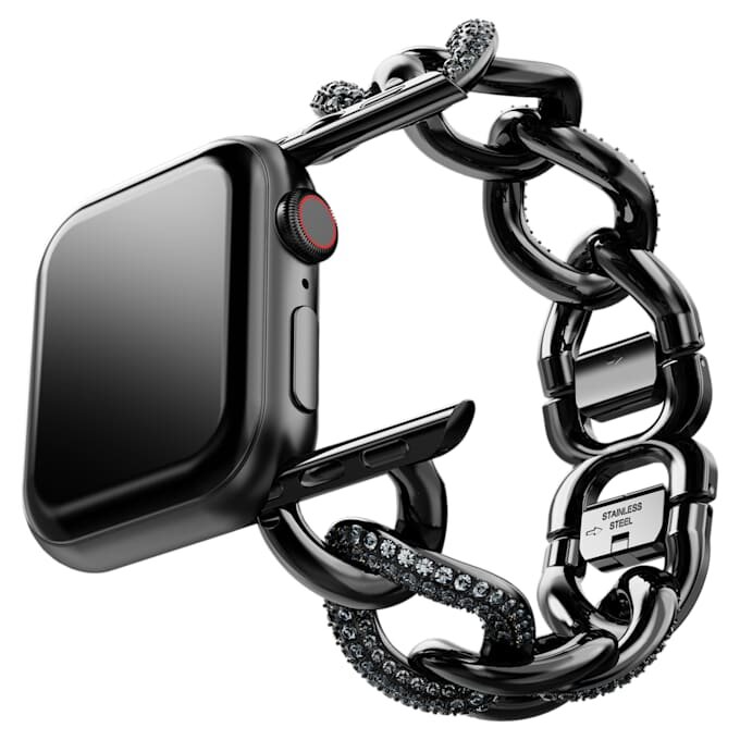 Kettingband voor Apple Watch® 40 mm & 41 mm, zwart, zwarte afwerking Kettingband voor Apple Watch® 40 mm & 41 mm, zwart, zwarte afwerking