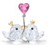 Liefdesvogels met roze hart