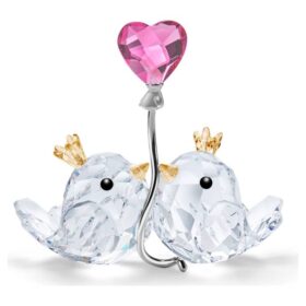 Liefdesvogels met roze hart