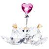 Liefdesvogels met roze hart