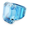 Lucent cocktailring met achthoekige slijpvorm, blauw Lucent cocktailring met achthoekige slijpvorm, blauw