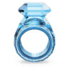 Lucent cocktailring met achthoekige slijpvorm, blauw Lucent cocktailring met achthoekige slijpvorm, blauw