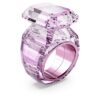 Lucent cocktailring met achthoekige slijpvorm, roze Lucent cocktailring met achthoekige slijpvorm, roze