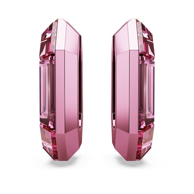 Lucent hoepeloorbellen, achthoekige vorm, klein, roze Lucent hoepeloorbellen, achthoekige vorm, klein, roze