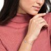 Magische armband met engel, blauw, gerhodineerd