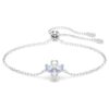 Magische armband met engel, blauw, gerhodineerd