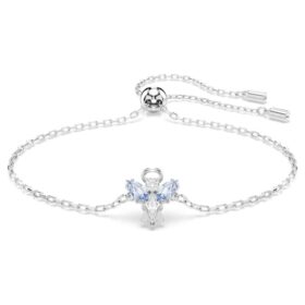 Magische armband met engel, blauw, gerhodineerd Magische armband met engel, blauw, gerhodineerd