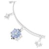 Magische armband met sneeuwvlok, blauw, gerhodineerd