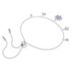 Magische armband met sneeuwvlok, blauw, gerhodineerd