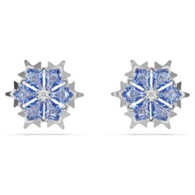 Magische oorbellen Sneeuwvlok, Blauw, gerhodineerd