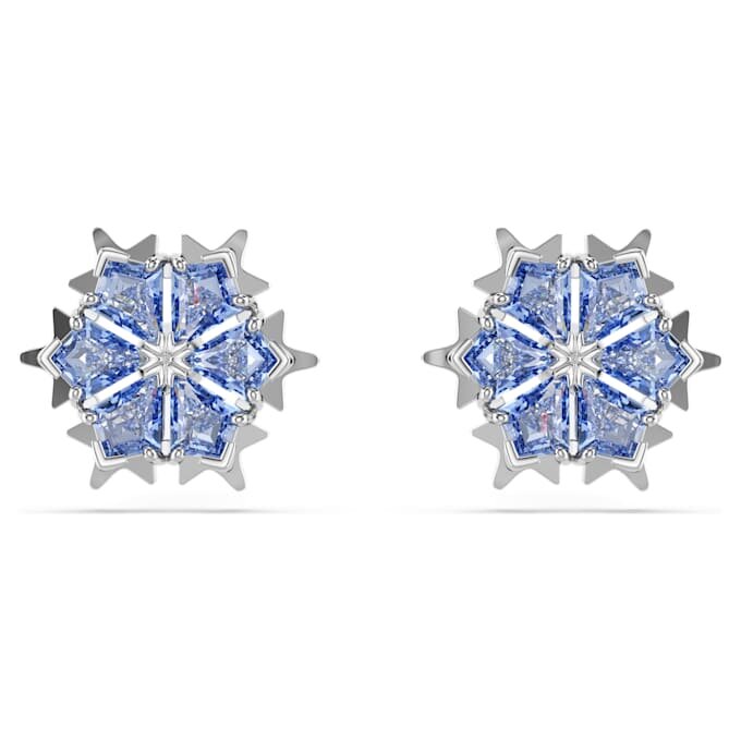 Magische oorbellen Sneeuwvlok, Blauw, gerhodineerd Magische oorbellen Sneeuwvlok, Blauw, gerhodineerd