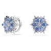 Magische oorbellen Sneeuwvlok, Blauw, gerhodineerd Magische oorbellen Sneeuwvlok, Blauw, gerhodineerd