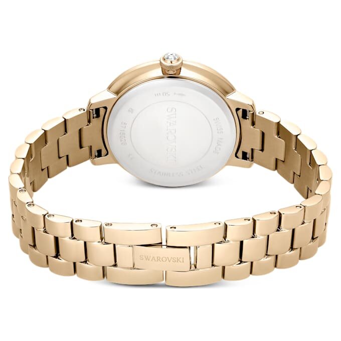 Matrix 3-Link horloge, Swiss Made, metalen armband, goudkleurig, champagnekleurige afwerking Matrix 3-Link horloge, Swiss Made, metalen armband, goudkleurig, champagnekleurige afwerking