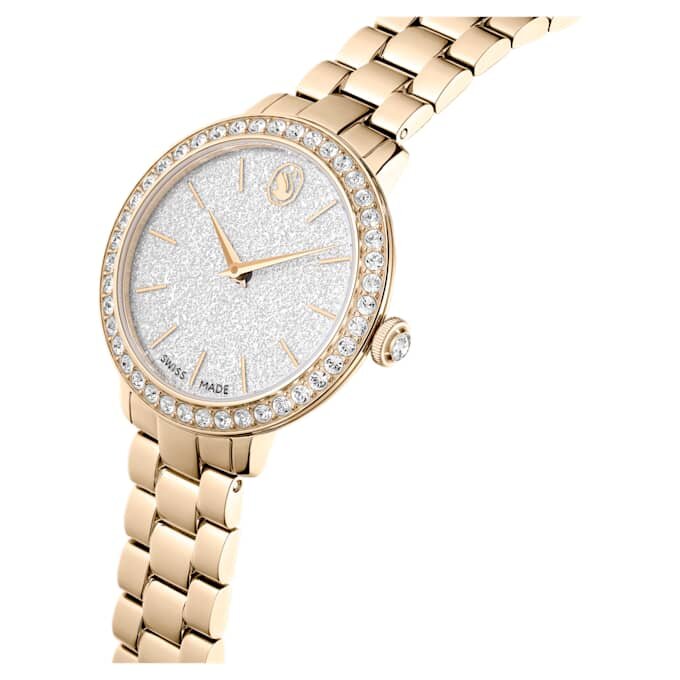 Matrix 3-Link horloge, Swiss Made, metalen armband, goudkleurig, champagnekleurige afwerking Matrix 3-Link horloge, Swiss Made, metalen armband, goudkleurig, champagnekleurige afwerking